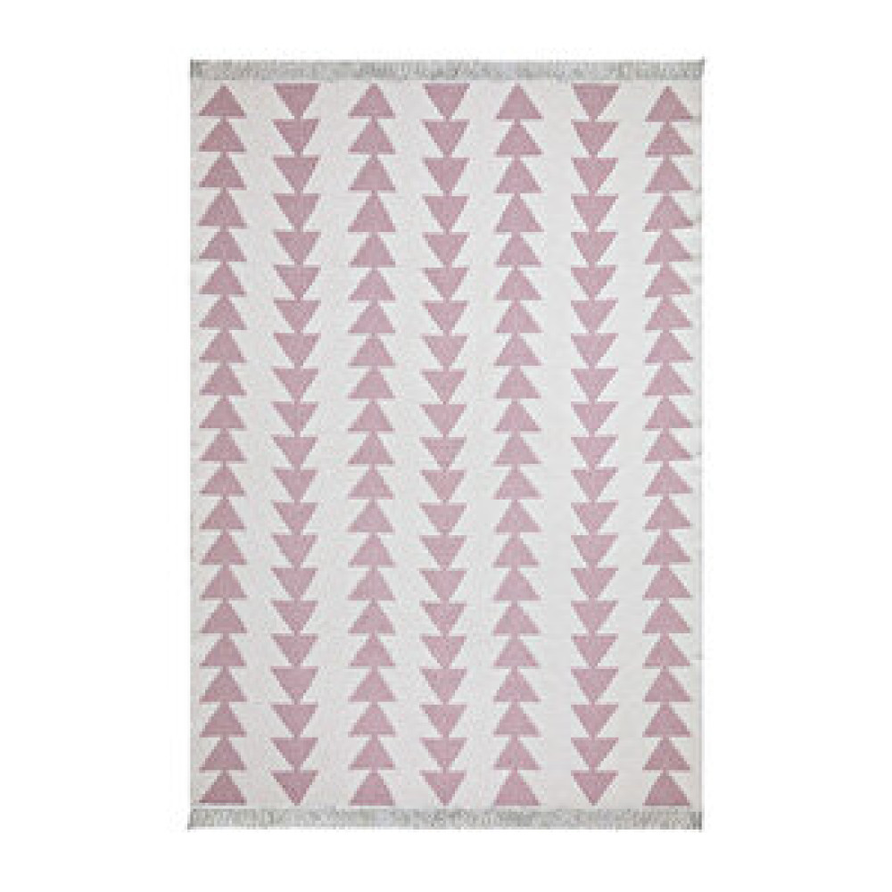 Koza Home Duo Beyaz Pembe Çift Taraflı Yıkanabilir Dokuma Kilim 22994a 80x300 cm Kilim Fiyatı