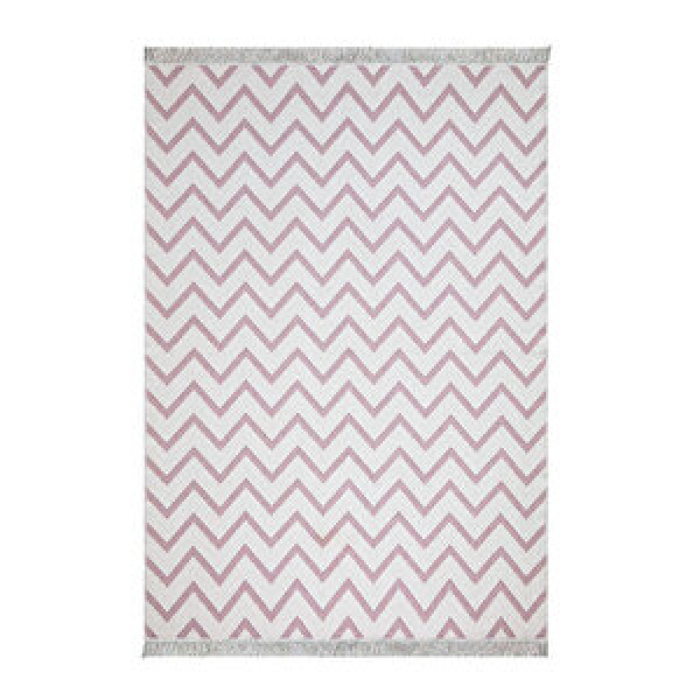 Koza Home Duo Beyaz Pembe Çift Taraflı Yıkanabilir Dokuma Kilim 23002a 80x300 cm Kilim Fiyatı