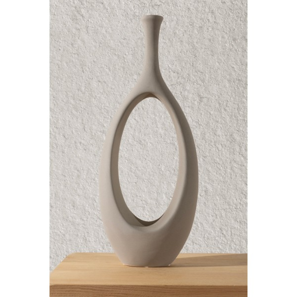 Koza Home Gracil Özel Taş Doku Yeşil İskandinav Seramik Vazo 20x5x55cm 6266 Vazo Fiyatı
