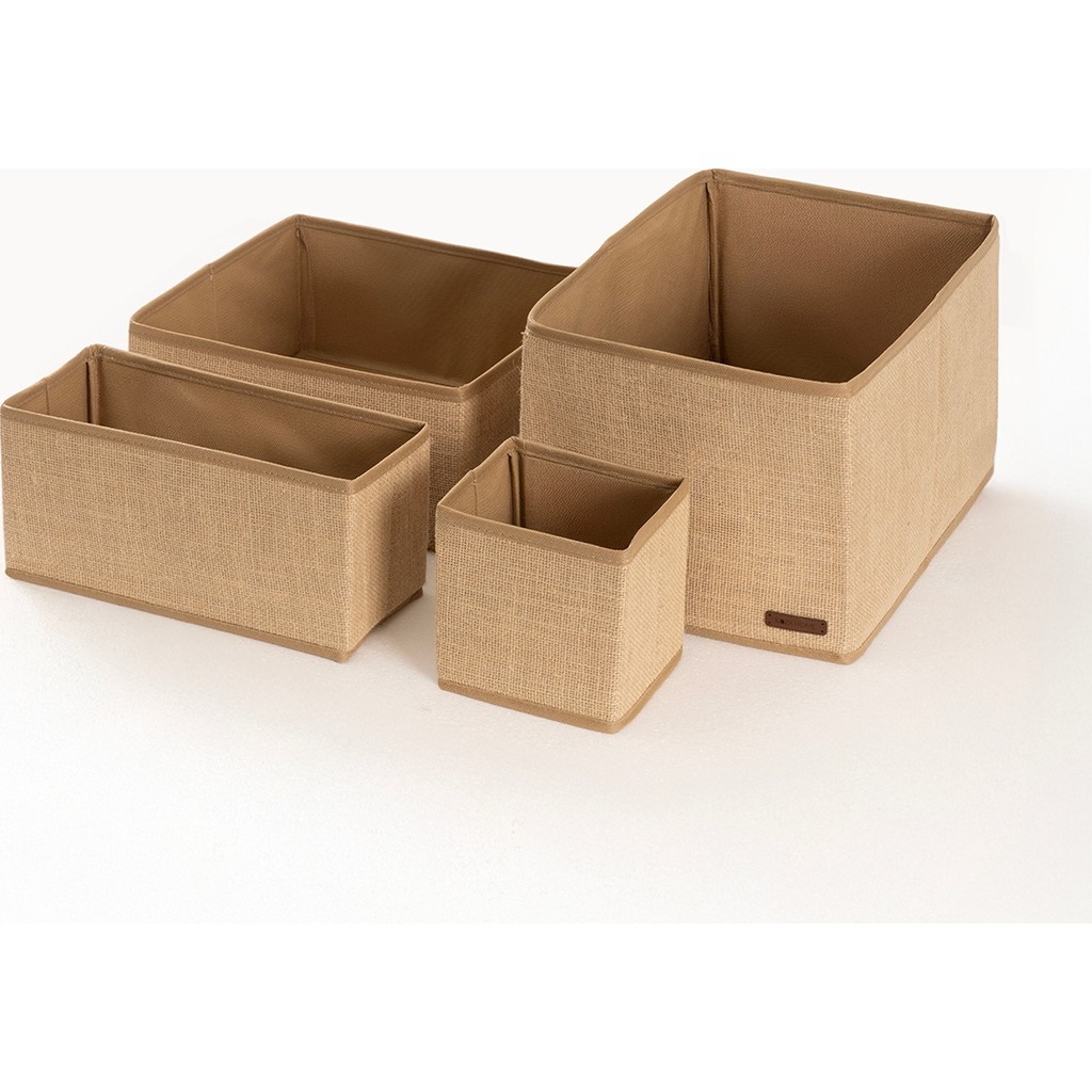 Koza Home Tidy Jüt Dolap Içi 4'lü Organizer 6010 - Natürel Diğer Fiyatı