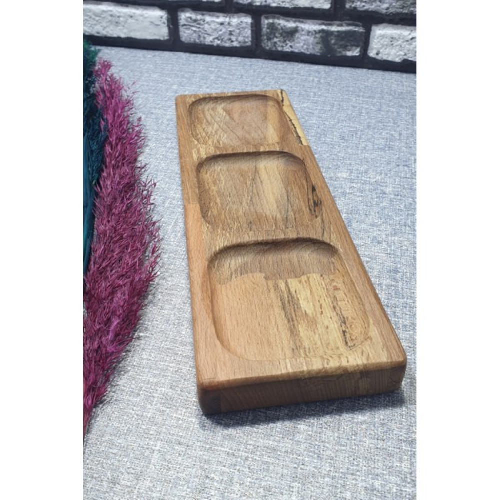 Koza Wood Art 3 Bölme Kayın Ahşap Gıda Sertifikalı Baharatlık Baharat Setleri & Baharatlıklar Fiyatı