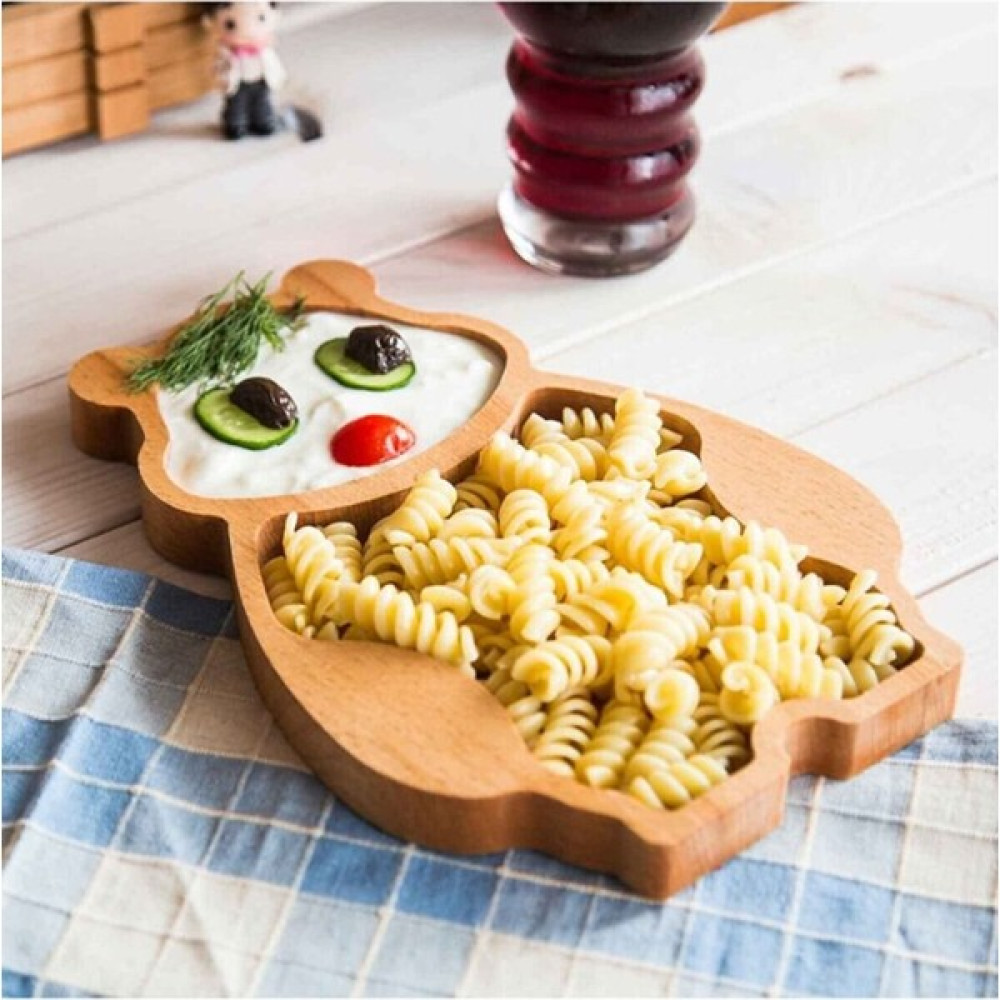 Koza Wood Art Ahşap Doğal Minik Ayı Kahvaltı ve Servis Tabağı Mutfak Gereçleri Fiyatı