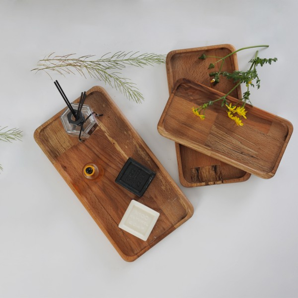 Koza Woodart 3'Lü Set Doğal Ahşap Servis Sunum Ve Servis Tabakları Yemek Takımı Fiyatı