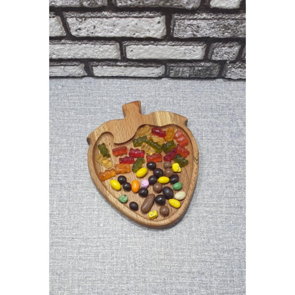 Koza Woodart Ahşap Çilek Kayın Çerezlik-Kahvaltılık ve Servis- Sunum Tabağı KZ1044 Mutfak Gereçleri Fiyatı