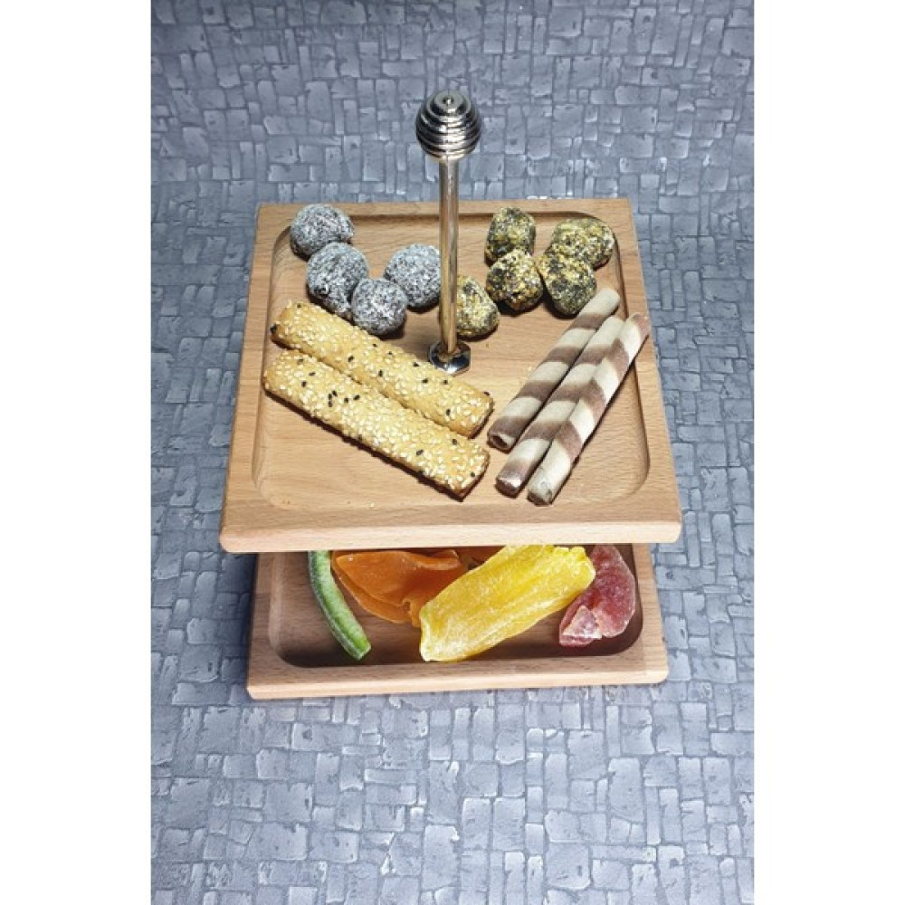 Koza Woodart Masif Ahşap Çerezlik - Kahvaltı - Kahve - Meyve Sunum Tabağı Tabak Naturel Mutfak Gereçleri Fiyatı