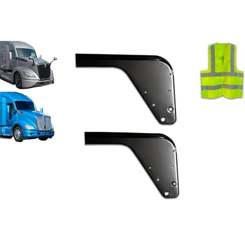 KOZAK Fairing Brackets Set for Behind Cab Cabin Fairing Extension Lower (Left Driver Side) Compatible with Kenworth T680 2013-2021, Compatible with Kenworth T680 Next GEN 2022+ PLUS Logo, Vest
