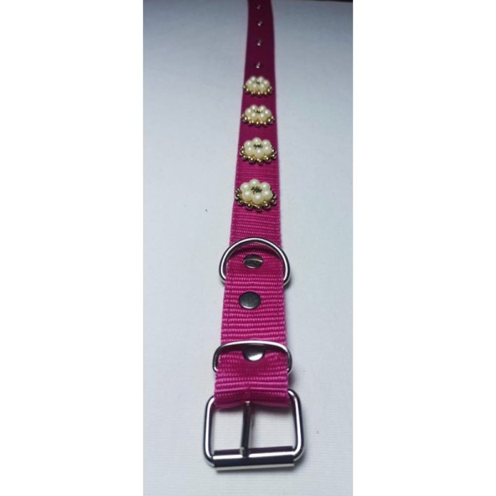 Kozaklı Inci Süslü Köpek Tasması 60X3 cm - Pembe Evcil Hayvan Ürünleri Fiyatı