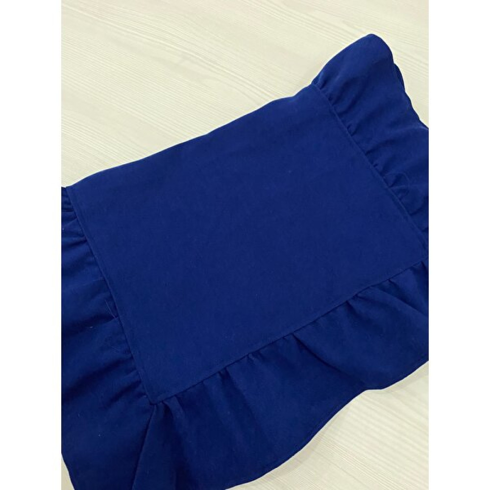 Kozalak Fırfırlı Runner - Saks Mavi - 40 x 110 cm Masa Örtüsü Fiyatı