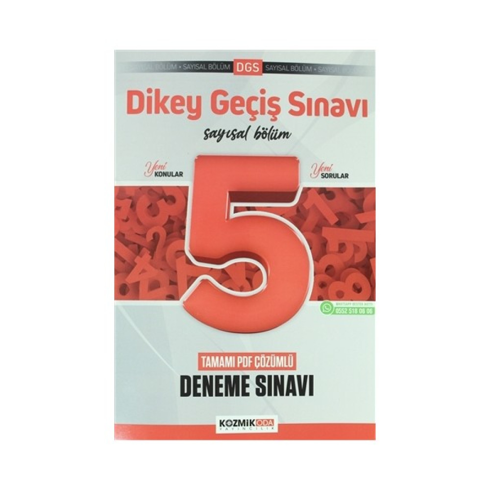 Kozmik Oda Yayıncılık 2021 Dikey Geçiş Sınavı Sayısal Bölüm Tamamı Pdf Çözümlü 5 Deneme Sınavı DGS Fiyatı