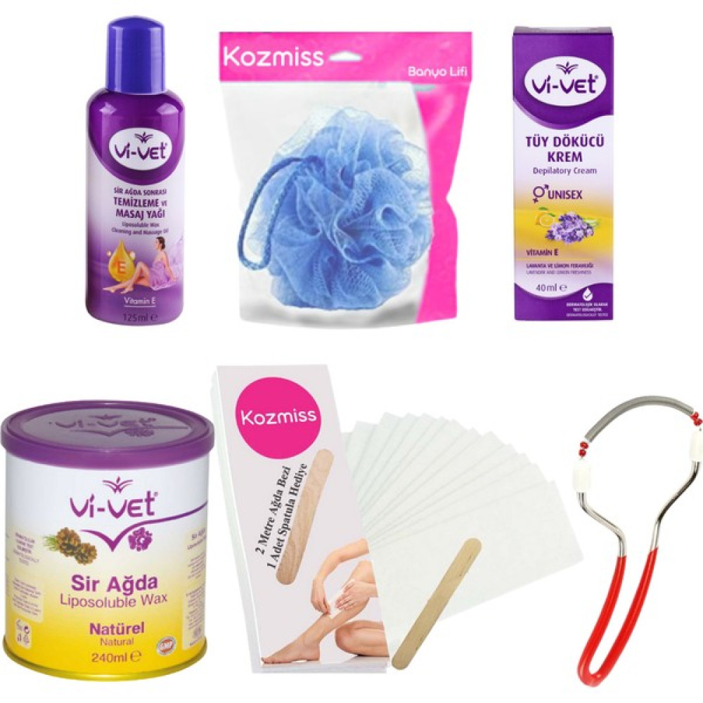 Kozmiss Vivet 240 ml Naturel Konserve Ağda Seti 6 Parça Tüy Dökücü Kre mli Oto Boyaları Fiyatı