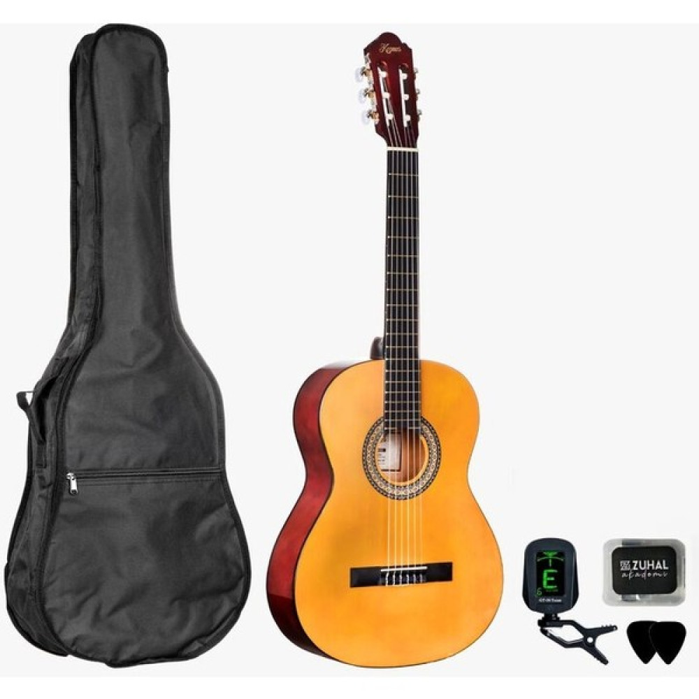 Kozmos KCG-09PK-YW Klasik Gitar Öğrenci Başlangıç Paketi - Natural Klasik Gitarlar Fiyatı
