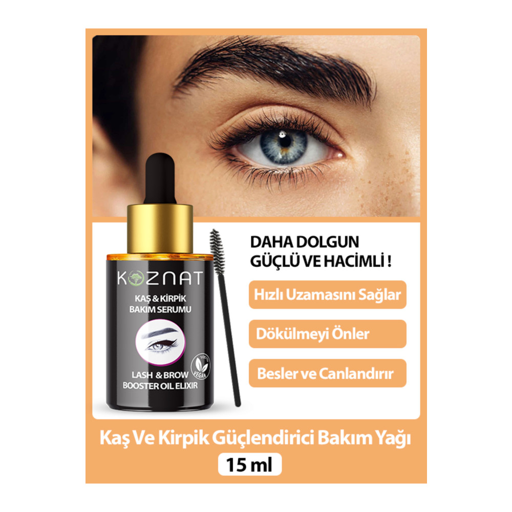 Koznat Kaş & Kirpik Bakım Yağı - ( Argan Yağı - E vitamini ) - 15 ml Göz Kremi Fiyatı