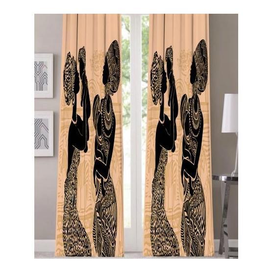Kozzy Home RFE0465 135 X 270 Saten Baskılı Tek Kanat Fon Perde