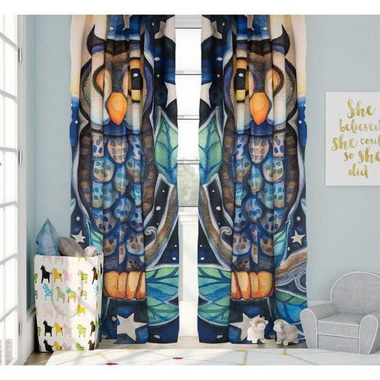 Kozzy Home RFE172 Saten Baskılı Tek Kanat 135x270 cm Fon Perde