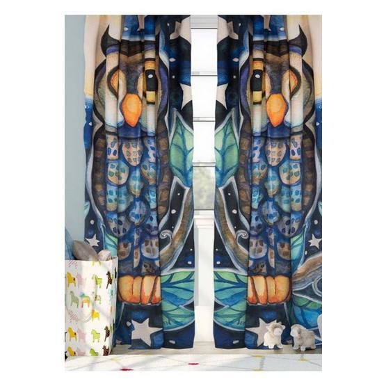Kozzy Home RFE172 Saten Baskılı Tek Kanat 135x270 cm Fon Perde