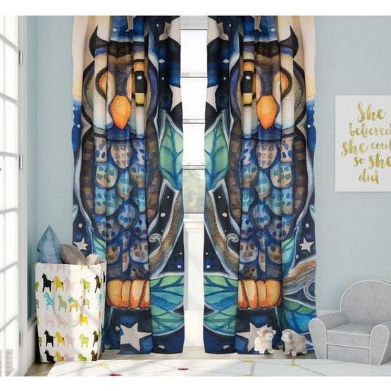 Kozzy Home RFE172 Saten Baskılı Tek Kanat 135x270 cm Fon Perde