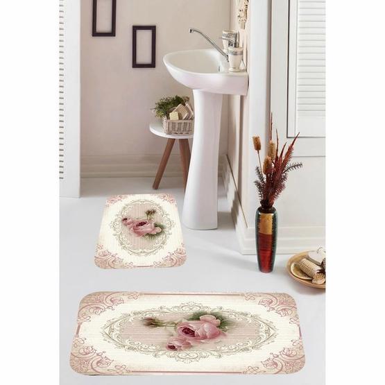 Kozzy Home RFE9558 2'li Dijital Baskılı Banyo Paspası