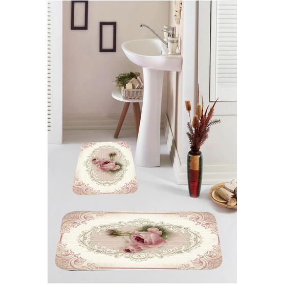 Kozzy Home RFE9558 2'li Dijital Baskılı Banyo Paspası