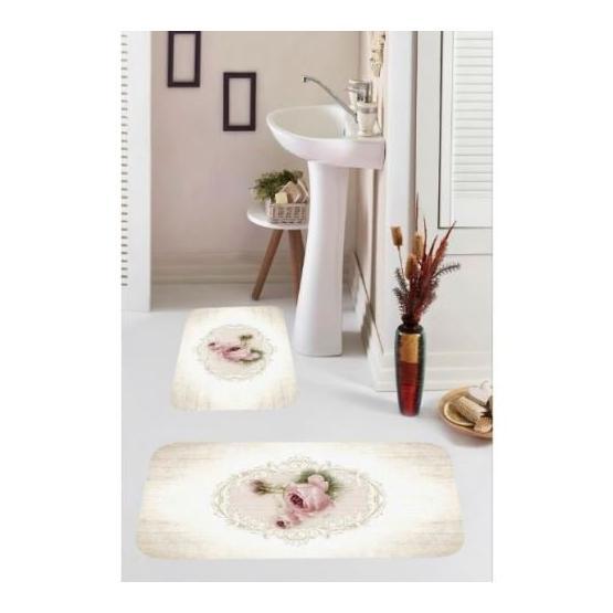 Kozzy Home RFE9559 2'li Dijital Baskılı Banyo Paspası