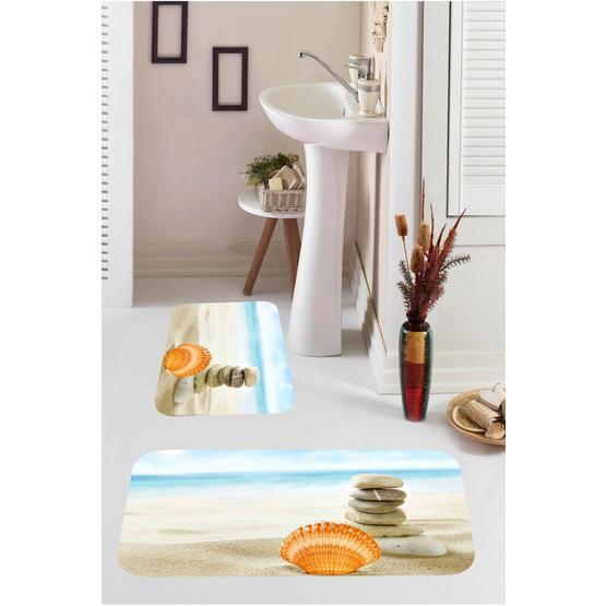 Kozzy Home RFE9563 2'li Dijital Baskılı Banyo Paspası