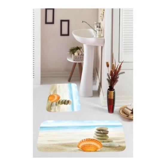 Kozzy Home RFE9563 2'li Dijital Baskılı Banyo Paspası