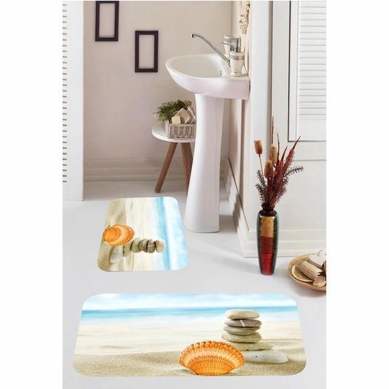 Kozzy Home RFE9563 2'li Dijital Baskılı Banyo Paspası