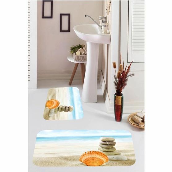 Kozzy Home RFE9563 2'li Dijital Baskılı Banyo Paspası