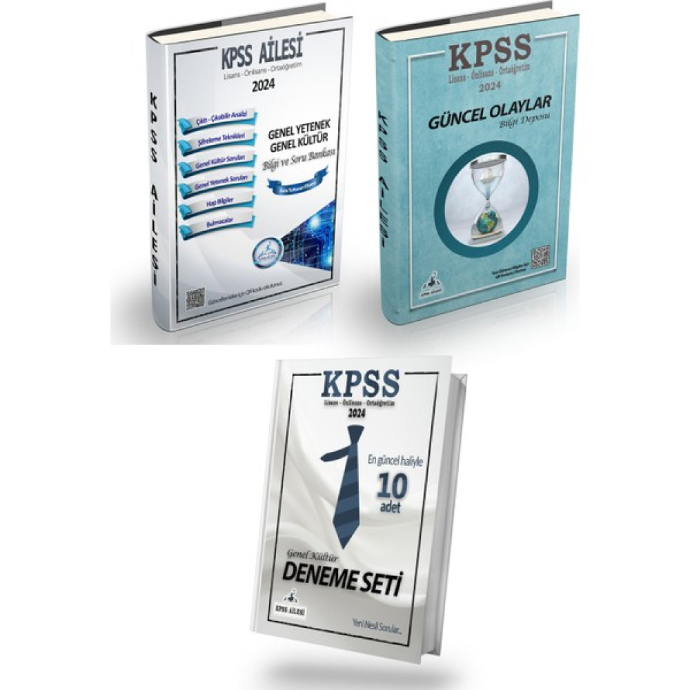 KPSS Aile Genel Kültür Genel Yetenek Bilgi ve Soru Bankası - Güncel Olaylar - Genel Kültür Deneme Seti KPSS Fiyatı