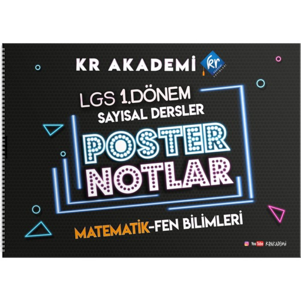 Kr Akademi LGS 1. Dönem Sayısal Bölüm Poster Notlar Ders Sınav Kitapları Fiyatı