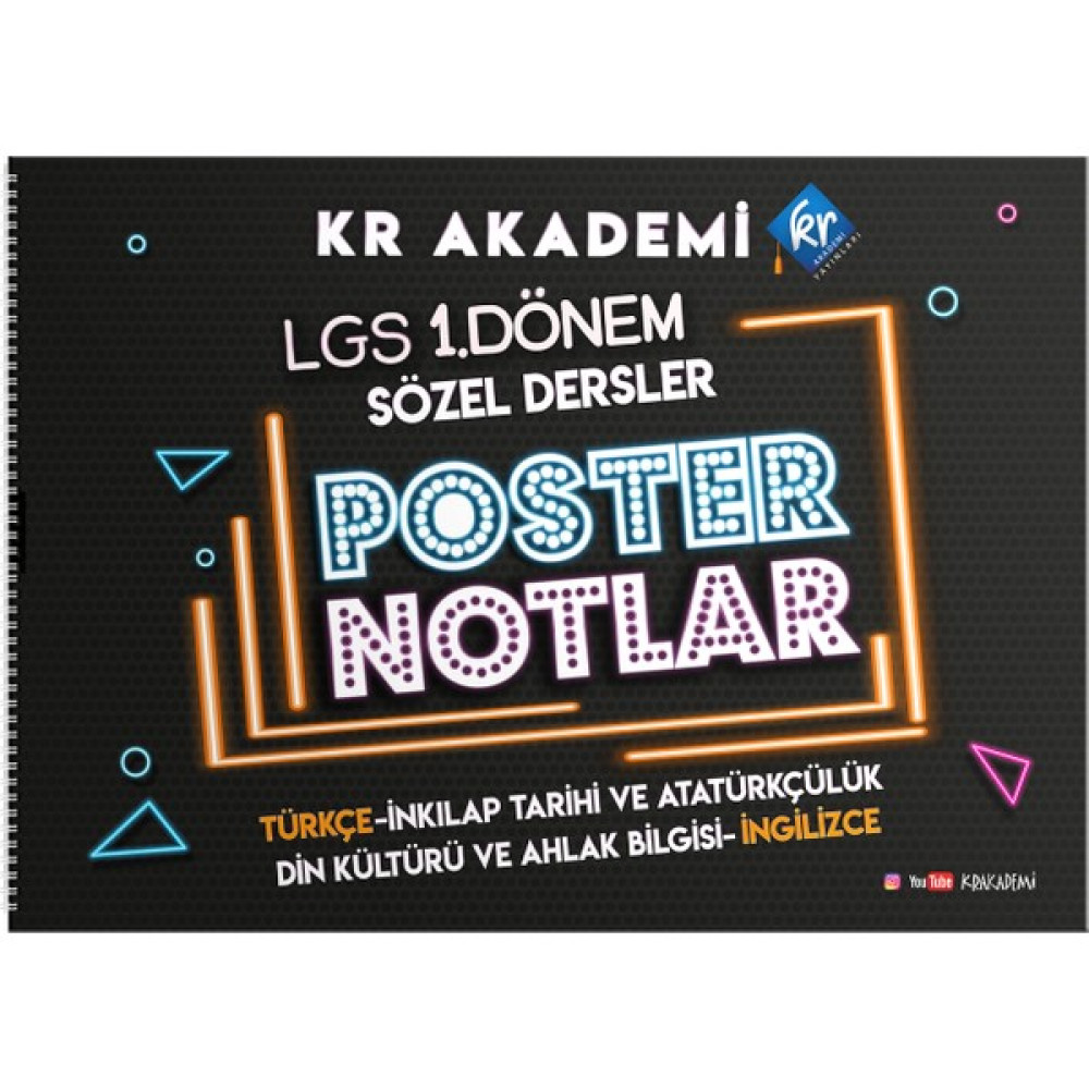 Kr Akademi LGS 1. Dönem Sözel Bölüm Poster Notlar Ders Sınav Kitapları Fiyatı