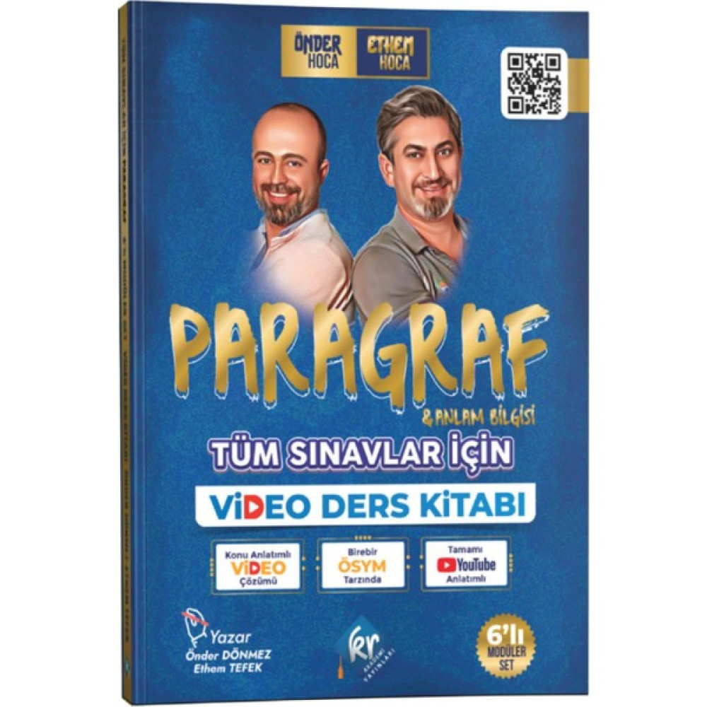 Kr Akademi Önder Hoca ve Ethem Hoca Tüm Sınavlar Için Paragraf ve Anlam Bilgisi Video Ders Kitabı Temel Yeterlilik Testi (TYT) Fiyatı