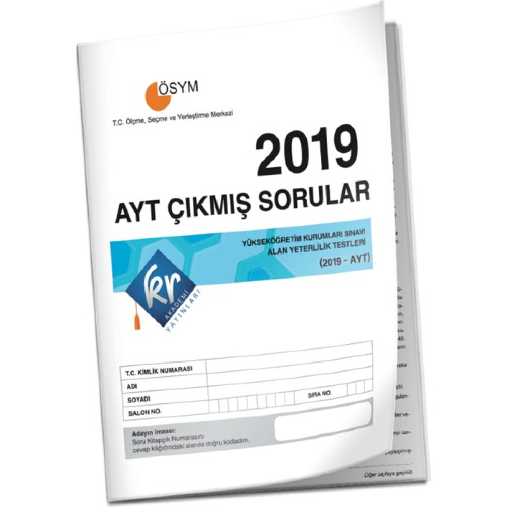 Kr Akademi Yayınları 2019 AYT Çıkmış Sorular Tıpkı Basım Kitapçığı Temel Yeterlilik Testi (TYT) Fiyatı