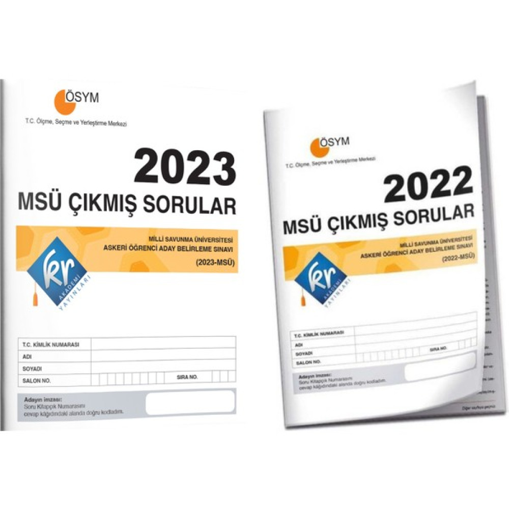 Kr Akademi Yayınları 2022-2023 MSÜ Çıkmış Sorular Tıpkı Basım Kitapçığı Kr Akademi Matematik Fiyatı