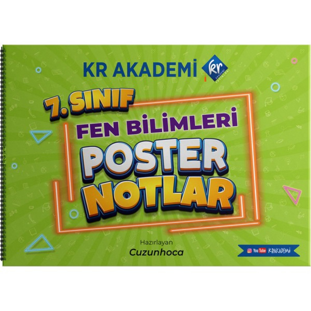 Kr Akademi Yayınları 7. Sınıf Fen Bilimleri Poster Notlar Kr Akademi Yayınları Tüm Dersler Fiyatı