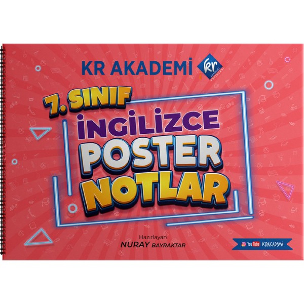Kr Akademi Yayınları 7. Sınıf Ingilizce Poster Notlar (Ciltli) Tüm Dersler Fiyatı