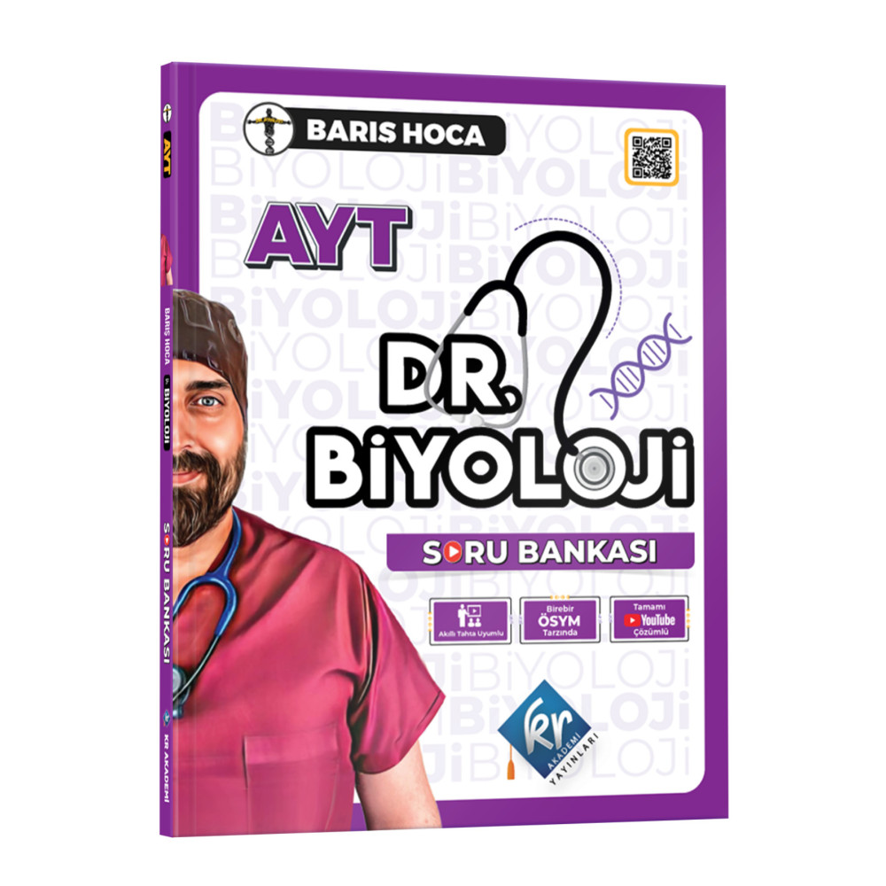 KR Akademi Yayınları Barış Hoca AYT Dr. Biyoloji Soru Bankası Ders Sınav Kitapları Fiyatı