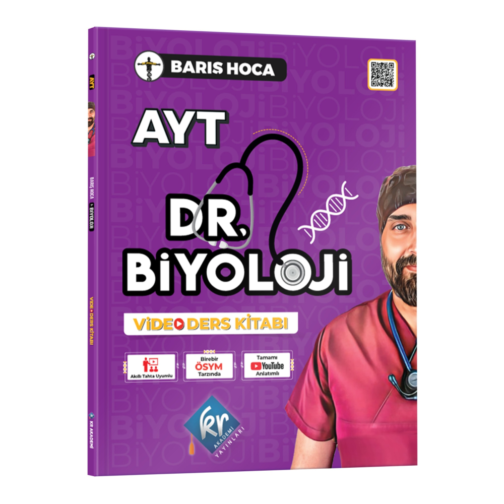 KR Akademi Yayınları Barış Hoca Ayt Dr. Biyoloji Video Kamp Defteri Ders Sınav Kitapları Fiyatı