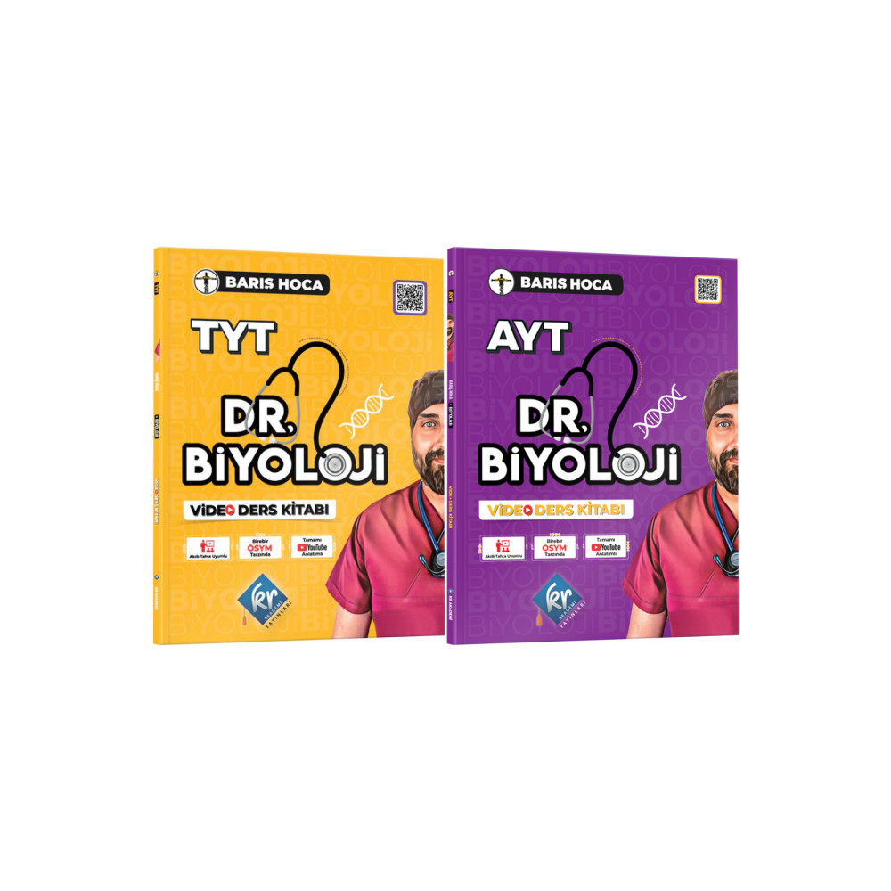 KR Akademi Yayınları Barış Hoca TYT-AYT Dr. Biyoloji Video Ders Kitabı Seti Ders Sınav Kitapları Fiyatı