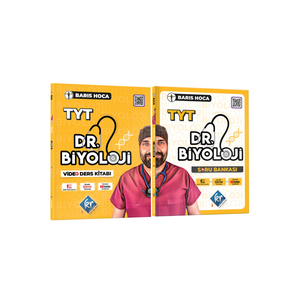 KR Akademi Yayınları Barış Hoca TYT Dr. Biyoloji Video Ders Kitabı & Soru Bankası Seti Ders Sınav Kitapları Fiyatı