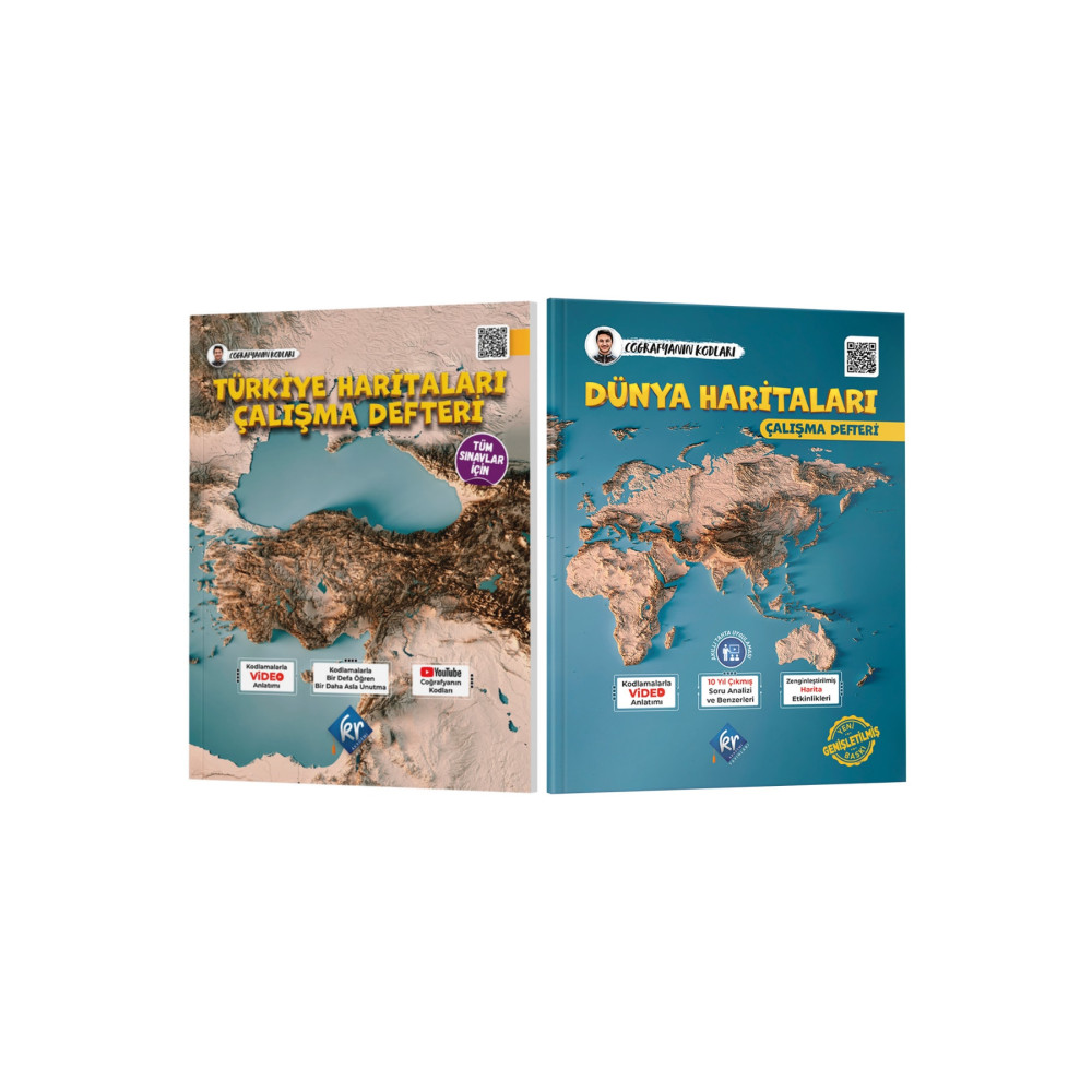 KR Akademi Yayınları Coğrafyanın Kodları Türkiye Ve Dünya Haritaları Çalışma Defteri Seti (tüm Sınavlar Için) Ders Sınav Kitapları Fiyatı