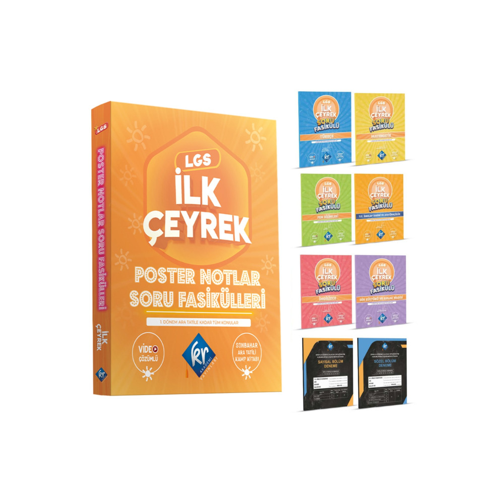KR Akademi Yayınları Kr Akademi 2024 Lgs Poster Notlar Soru Fasikülleri Ilk Çeyrek Ders Sınav Kitapları Fiyatı