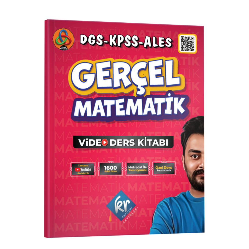 KR Akademi Yayınları KR Akademi Gerçel Matematik DGS KPSS ALES Video Ders Kitabı Ders Sınav Kitapları Fiyatı