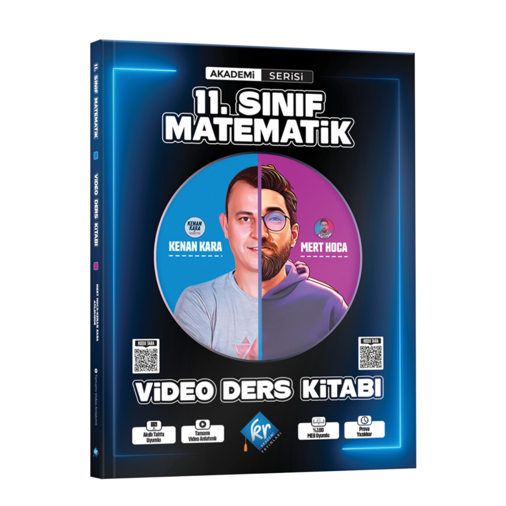 KR Akademi Yayınları KR Akademi Kenan Kara & Mert Hoca 11. Sınıf Matematik Video Ders Kitabı Akademi Serisi Ders Sınav Kitapları Fiyatı