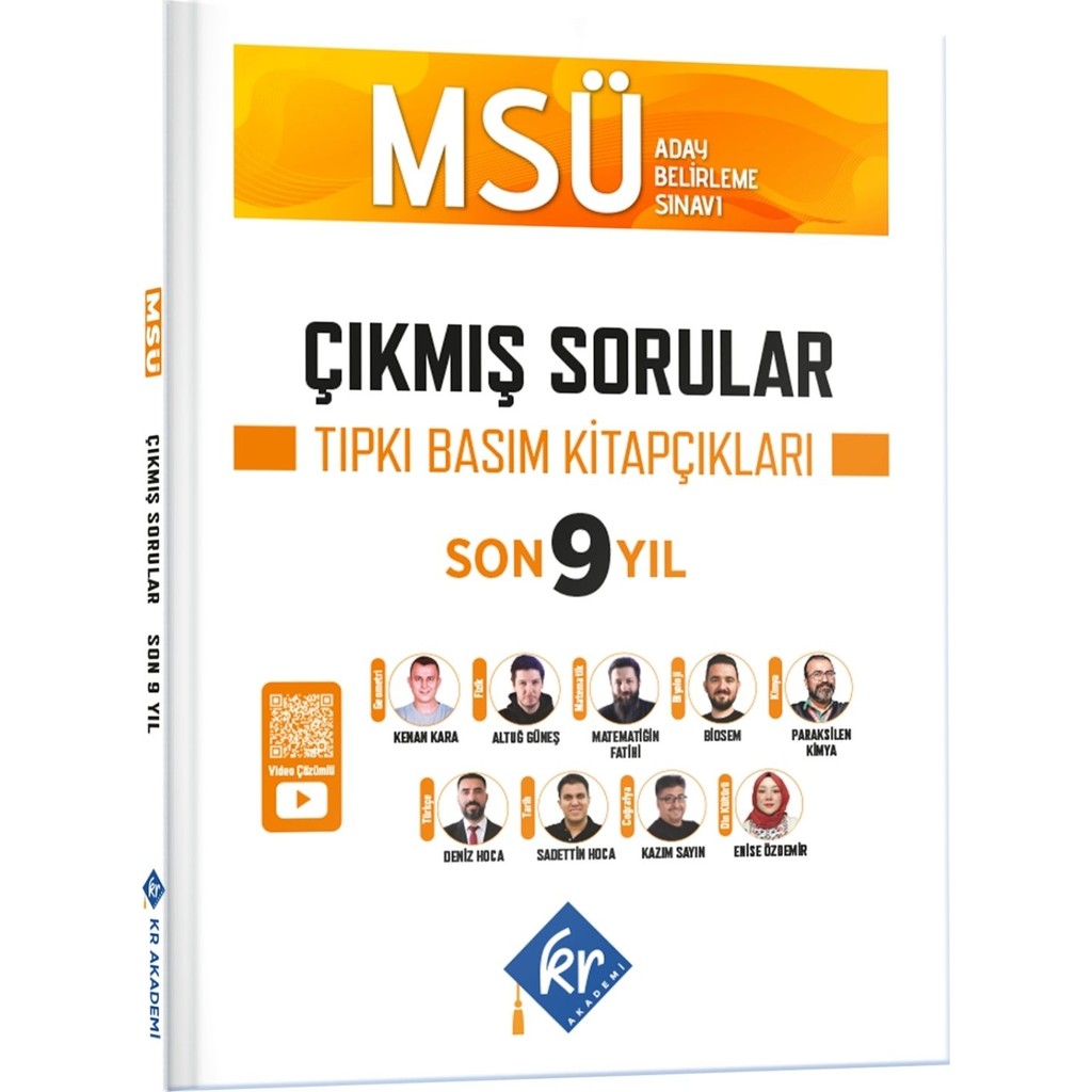 Kr Akademi Yayınları KR Akademi MSÜ Çıkmış Sorular Son 8 Yıl Tıpkı Basım Kitapçıkları Üniversite Hazırlık TYT Temel Yeterlilik Testi (TYT) Fiyatı