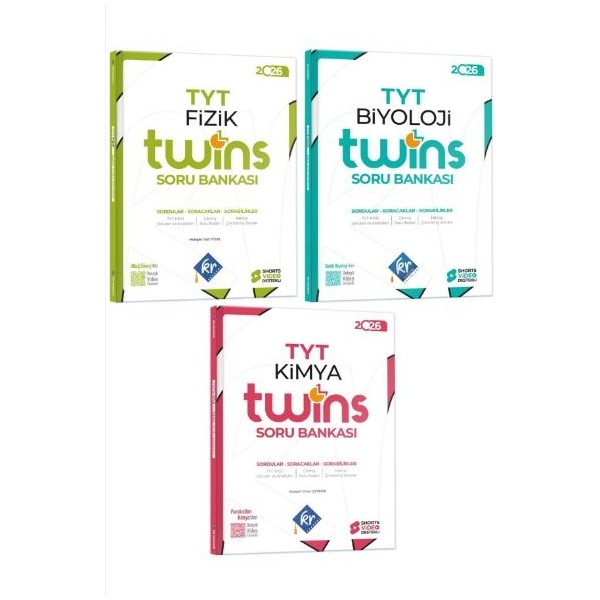 Kr Akademi Yayınları TYT Twins Fizik Kimya Biyoloji Soru Bankası Seti Üniversite Hazırlık İçin Kaynak Kitapları Fiyatı