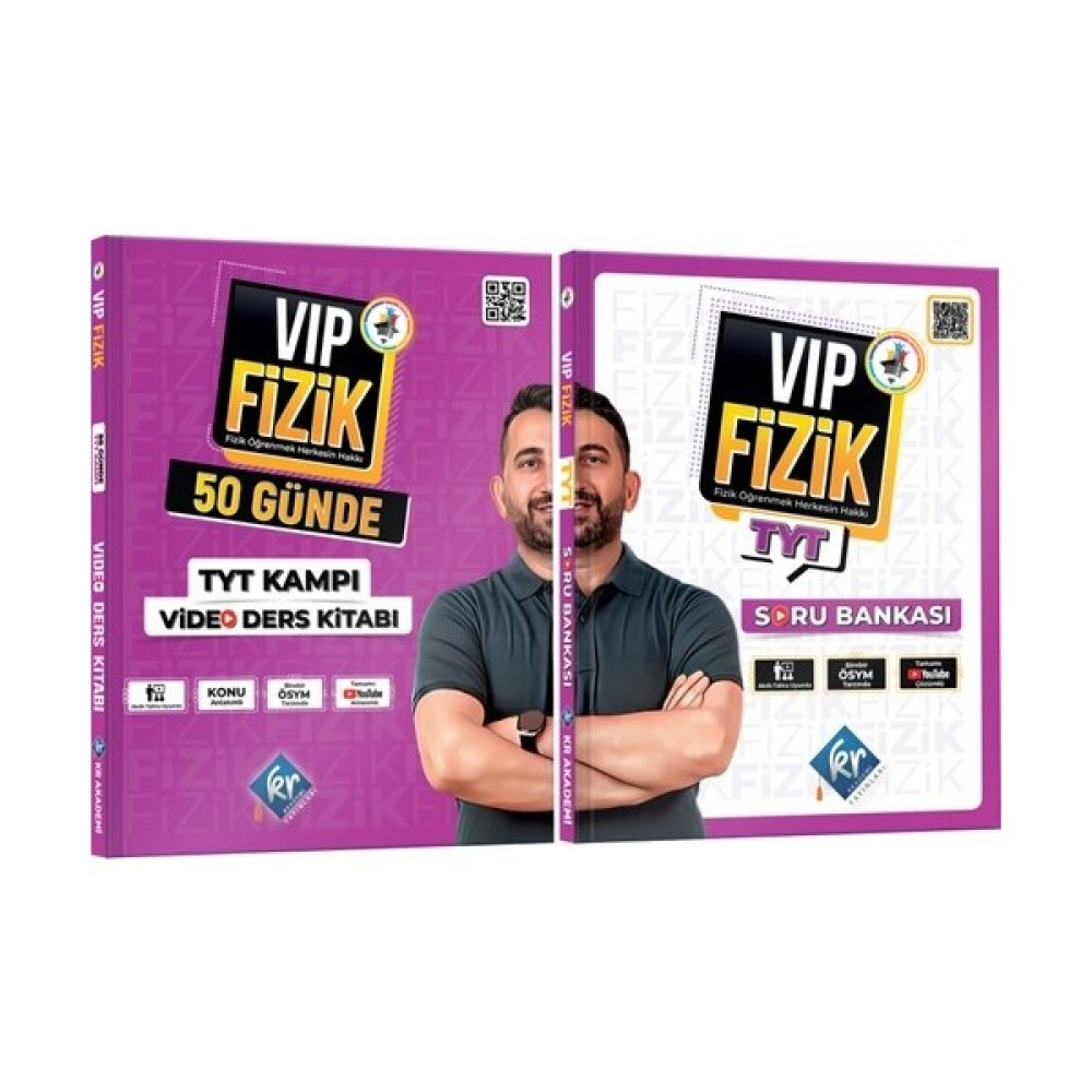 Kr Akademi Yayınları Vip Fizik 50 Günde Tyt Kampı Video Ders Kitabı ve Tyt Fizik Soru Bankası Seti Temel Yeterlilik Testi (TYT) Fiyatı