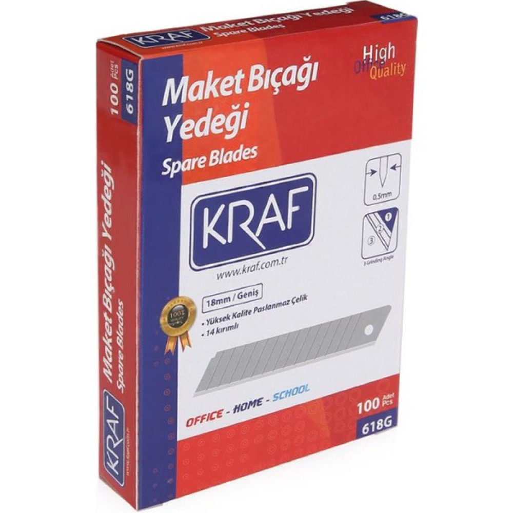 Kraf 15 Paket (1500 Adet)Maket Bıçağı Yedeği Geniş 100'lü 618G Oto Boyaları Fiyatı