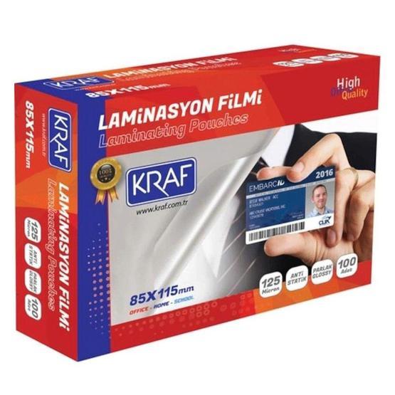 Kraf 2128 85x115 mm 125 Mic 100'lü Laminasyon Filmi Laminasyon Sistemi Fiyatı
