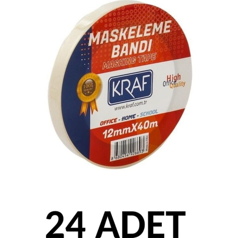 Kraf 24 Adet Maskeleme Bandı 12MMX40METRE Kağıt Oto Boyaları Fiyatı