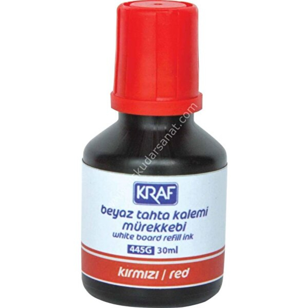 Kraf 445G Beyaz Tahta Kalemi Mürekkebi 30 ml Kırmızı Yazı Tahtası Kalemi Fiyatı